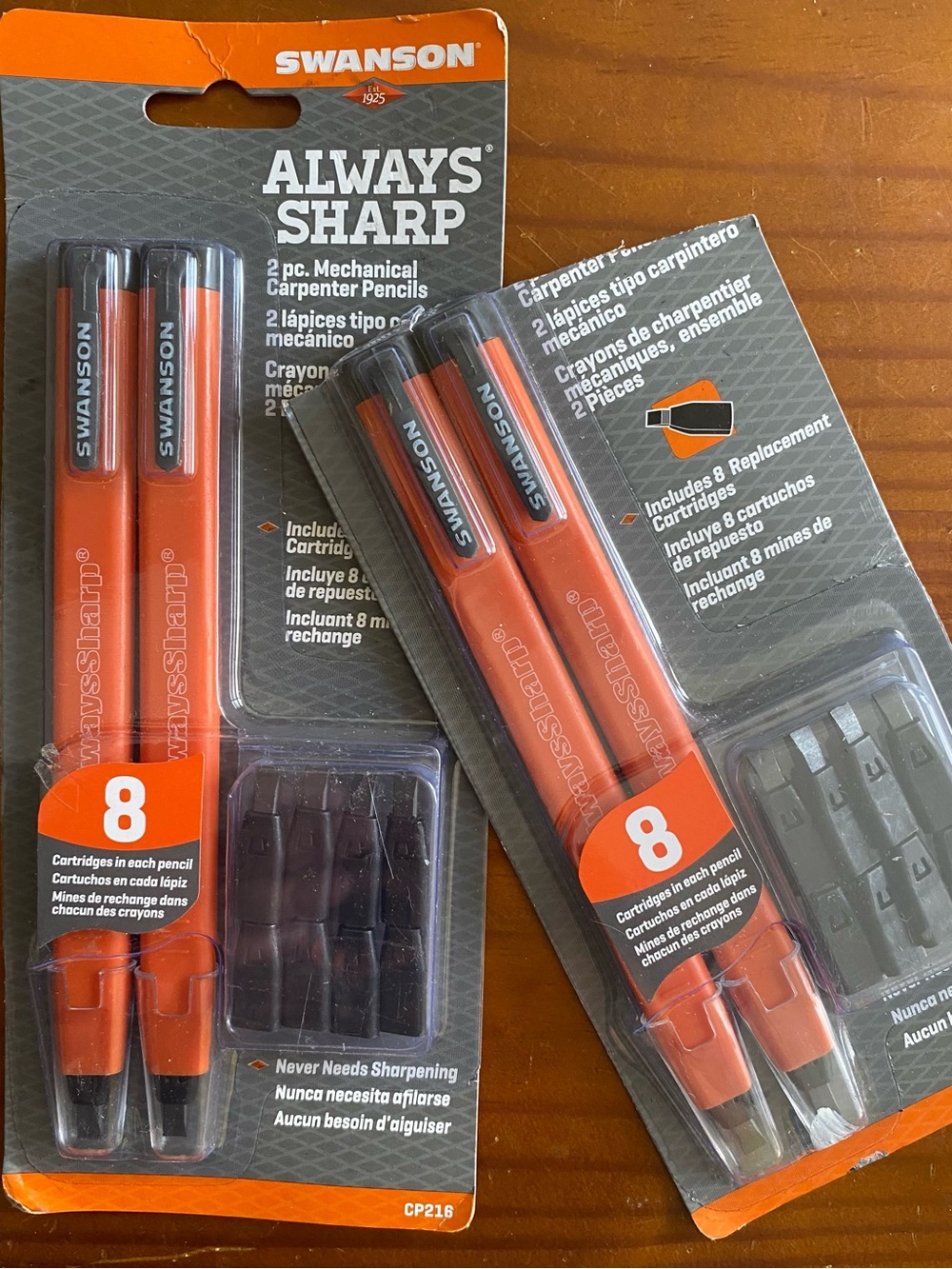 *NWT* Always Sharp Orange Mechanical Carpenter Pencils - Pack of 2